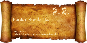 Hunka Renáta névjegykártya
